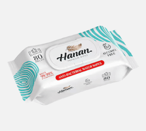 Hanan Antibacterial Wipes 80'S
